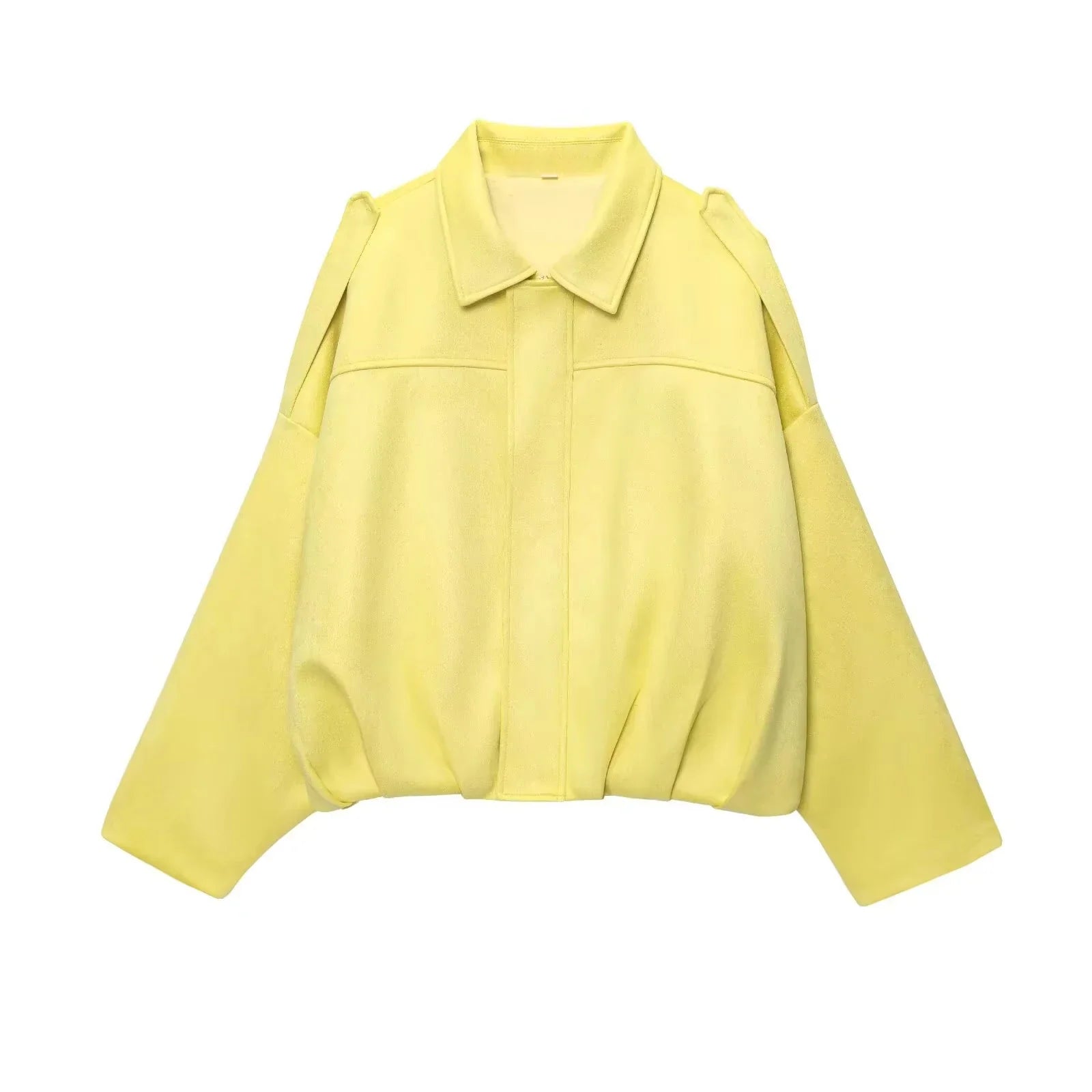 Women's Batwing Suede Texture Coat
