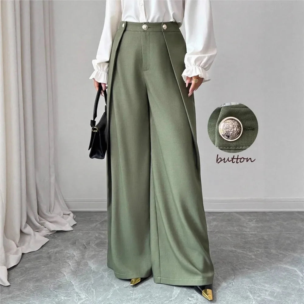 Women's Drapey Wide Leg Trousers