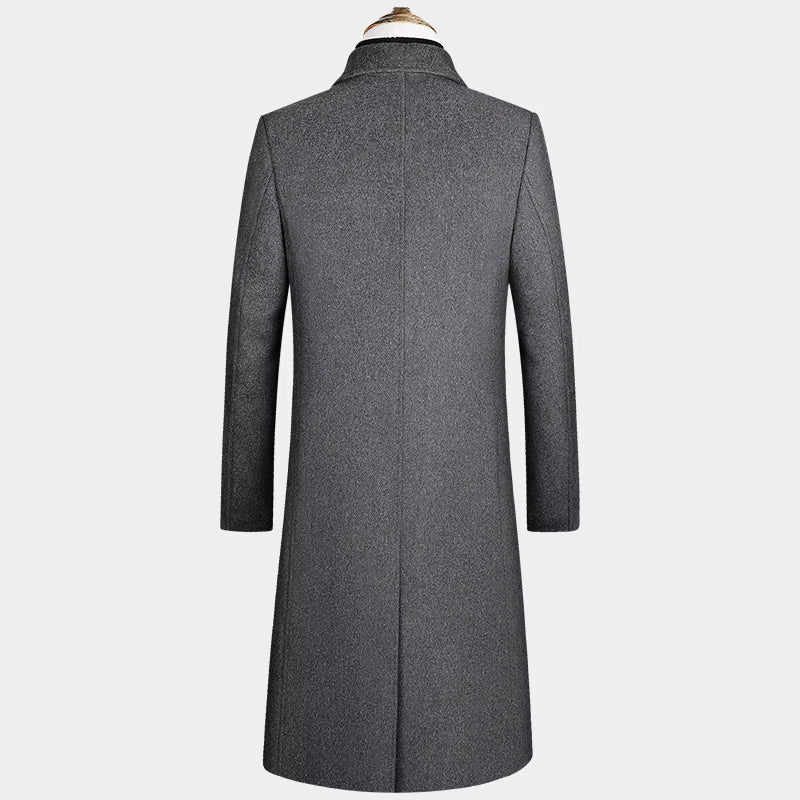 The Marylebone Men's Long Wool Blend Business Overcoat