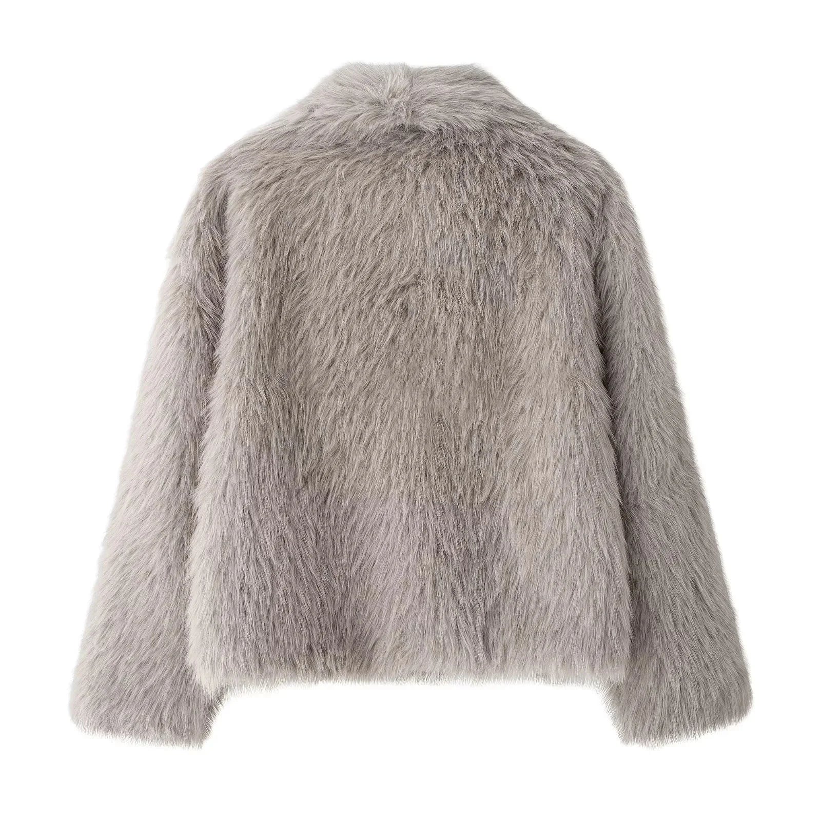 Women's Brown Faux Fur Coat
