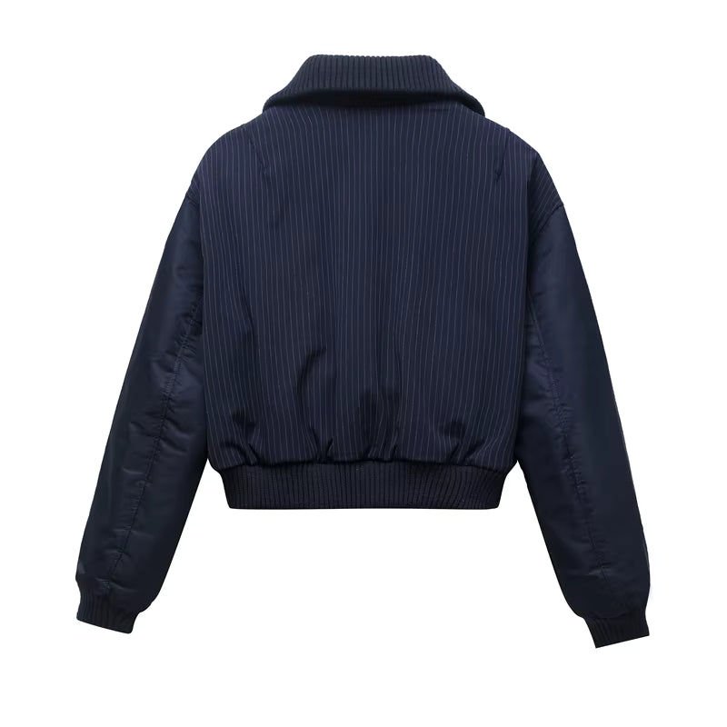 Women's Cropped Bomber Jacket – Zip Up Jacket