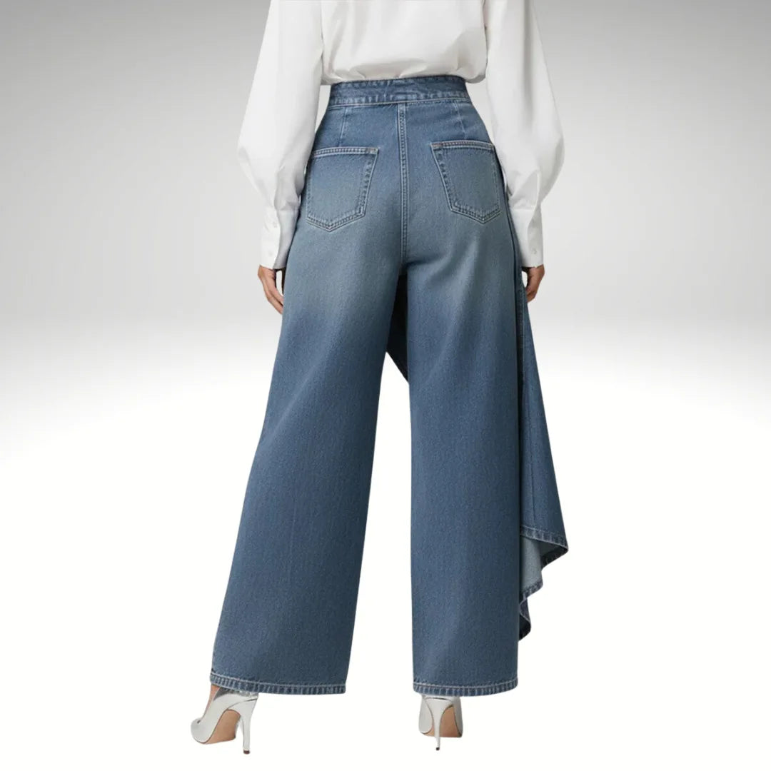 Women's Button Hem Denim Trousers