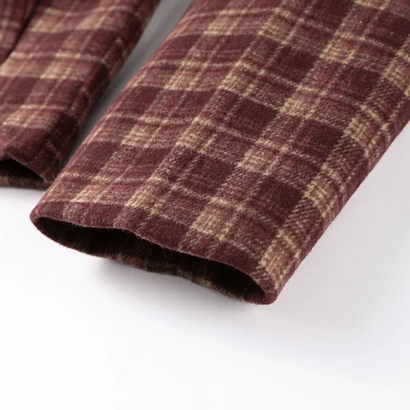 Women's Grid Check Winter Coat