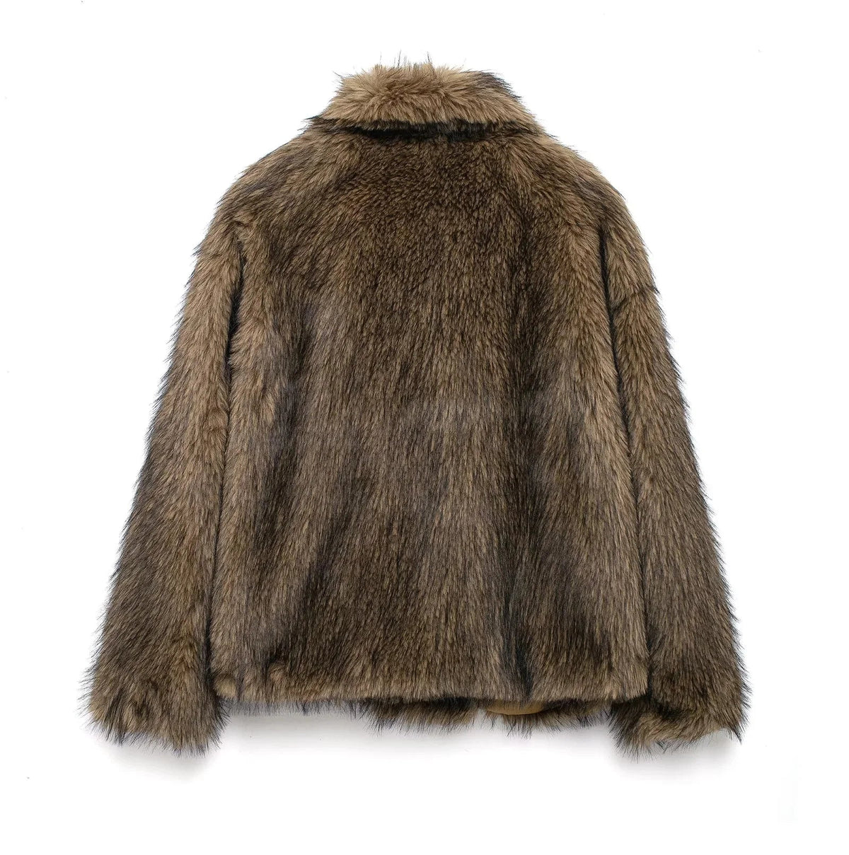 Women's Brown Faux Fur Coat