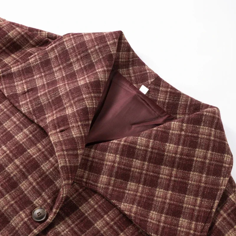 Women's Grid Check Winter Coat