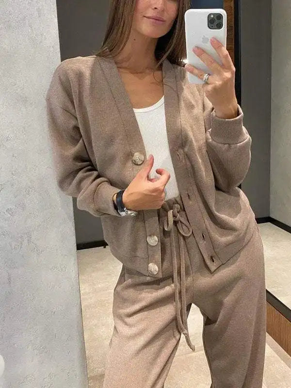 Women's Knit Two Piece Lounge Set
