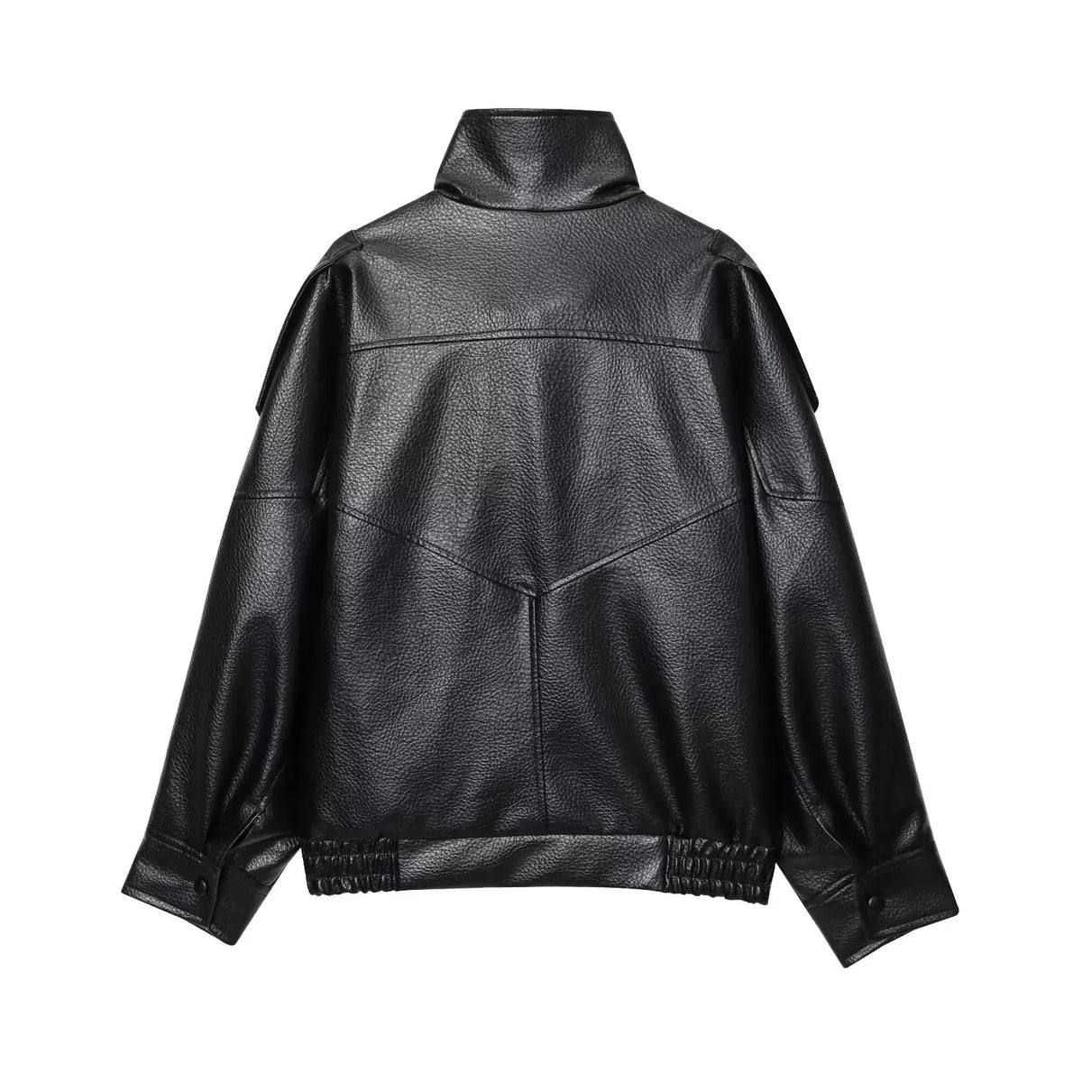 Women's Black Faux Leather Jacket