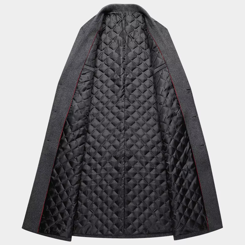 The Marylebone Men's Long Wool Blend Business Overcoat