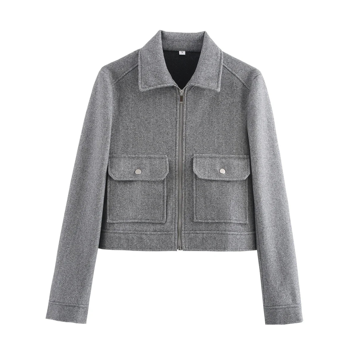 Women's Plain Zip Winter Coat