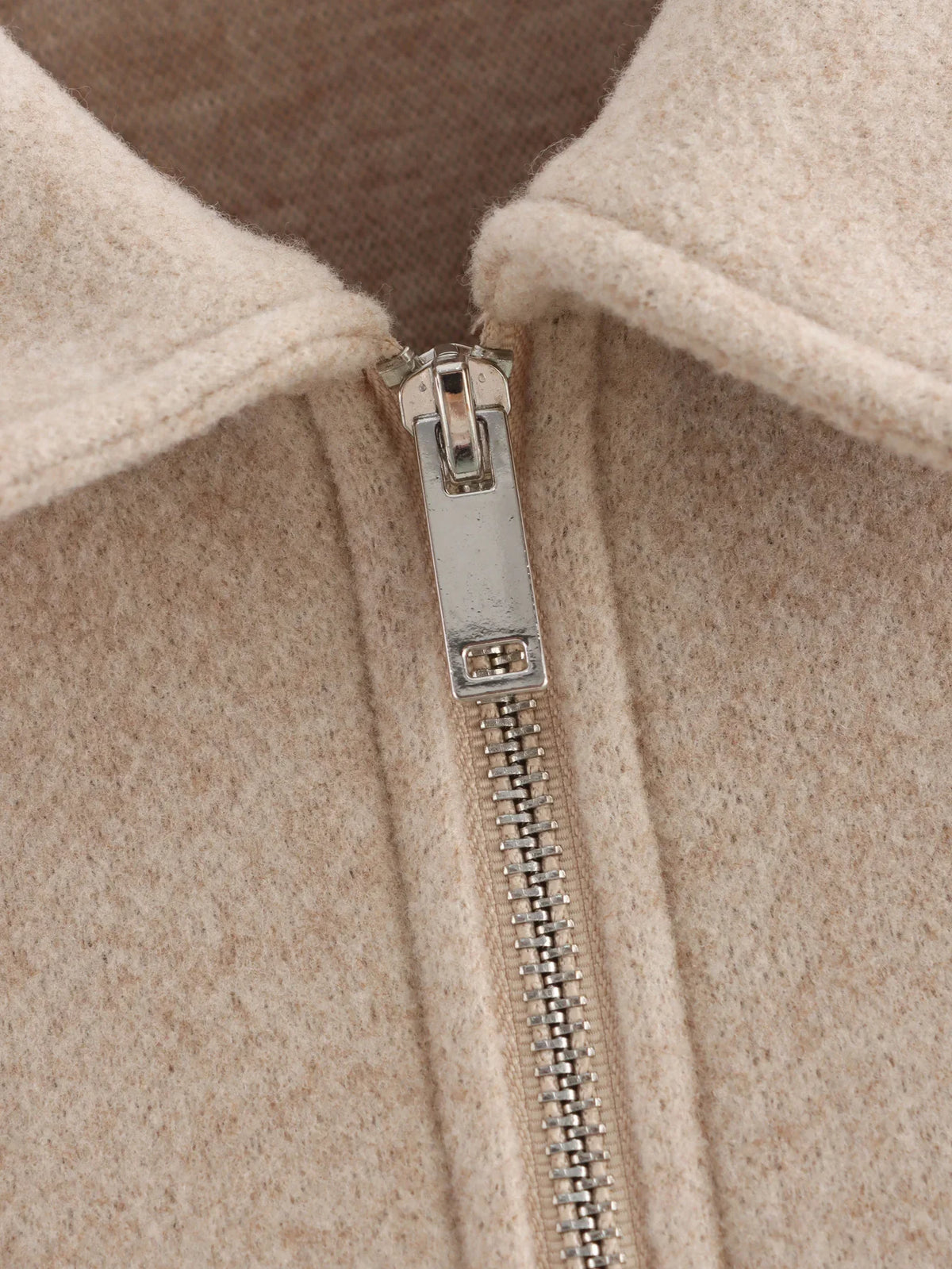 Women's Plain Zip Winter Coat