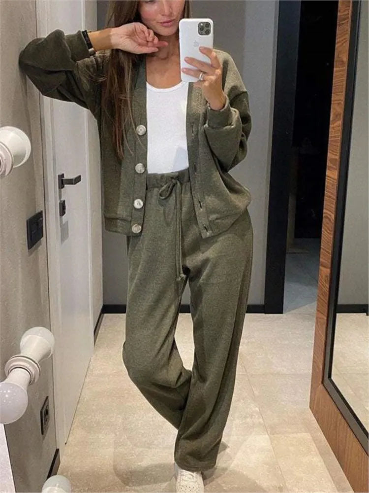 Women's Knit Two Piece Lounge Set