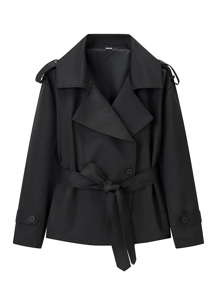 Women's Belted Lace Up Jacket
