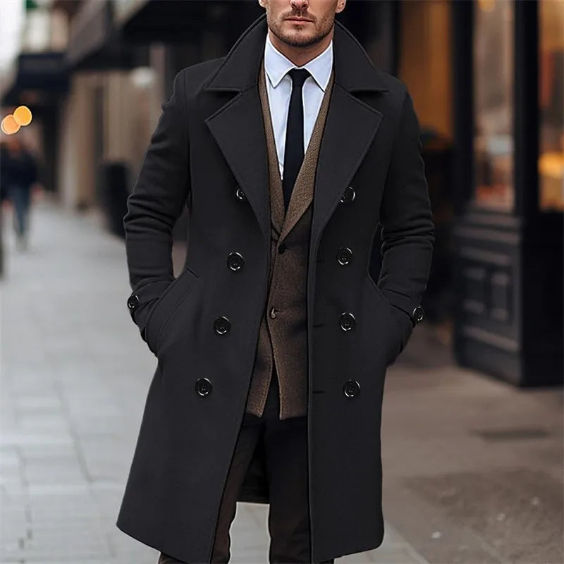 Men's Wool Overcoat – Double Breasted
