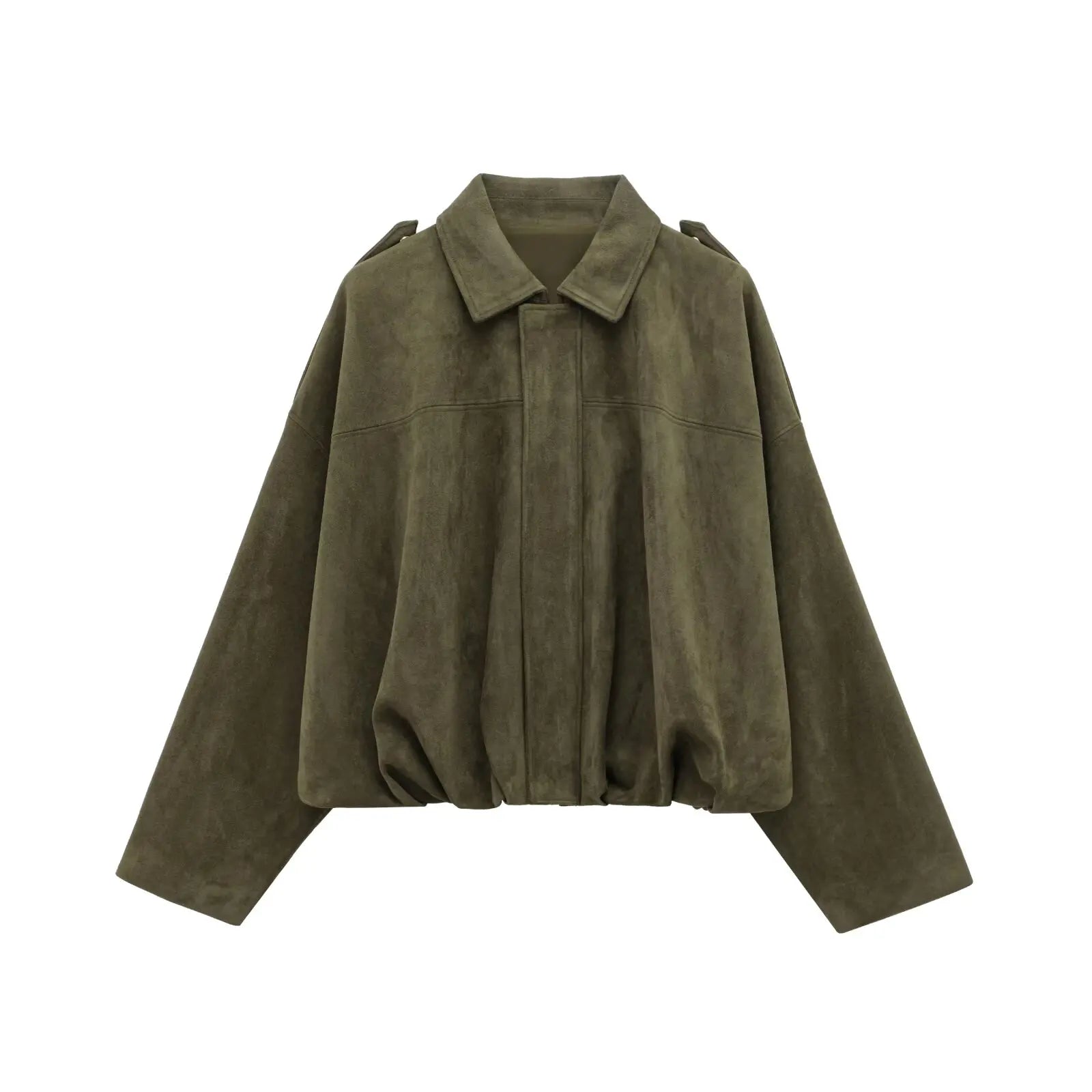 Women's Batwing Suede Texture Coat
