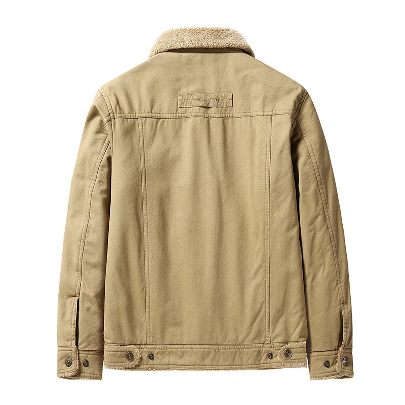 Men's Fur Trim Winter Coat – Thermal Fleece
