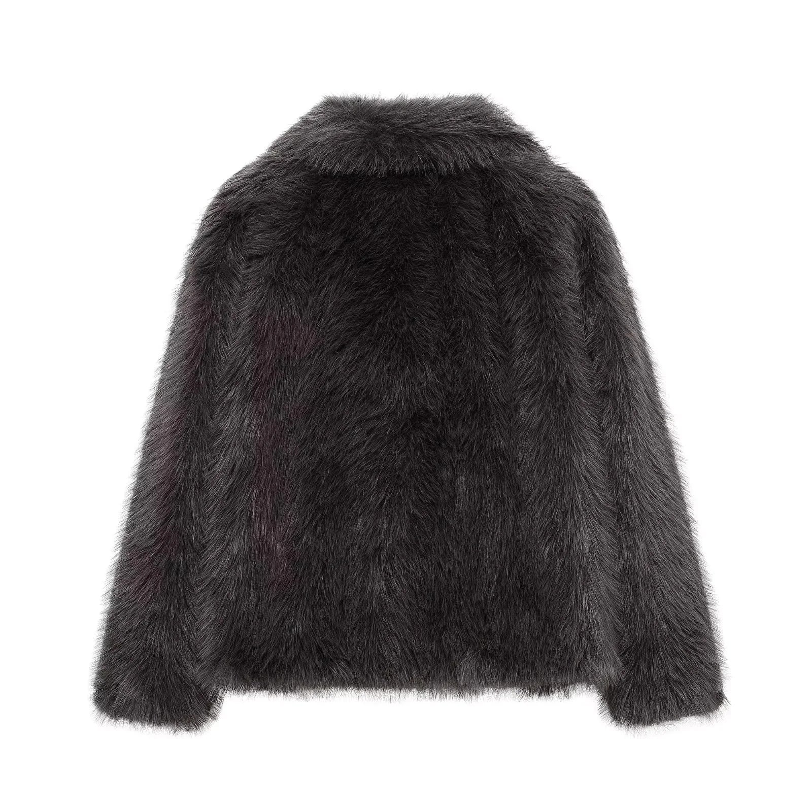Women's Brown Faux Fur Coat