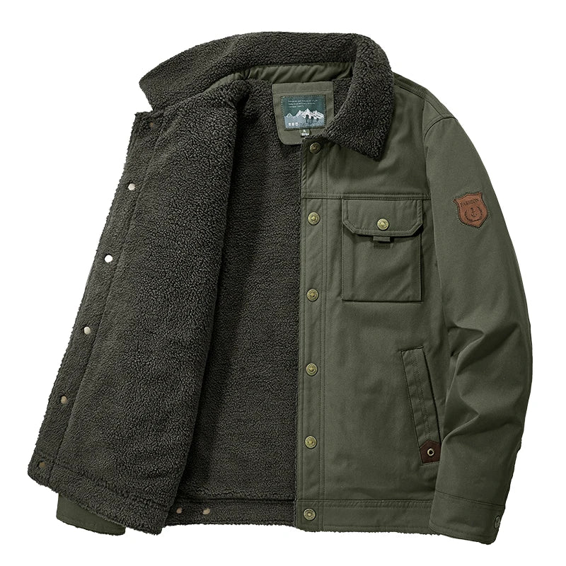 Men's Fur Trim Winter Coat – Thermal Fleece