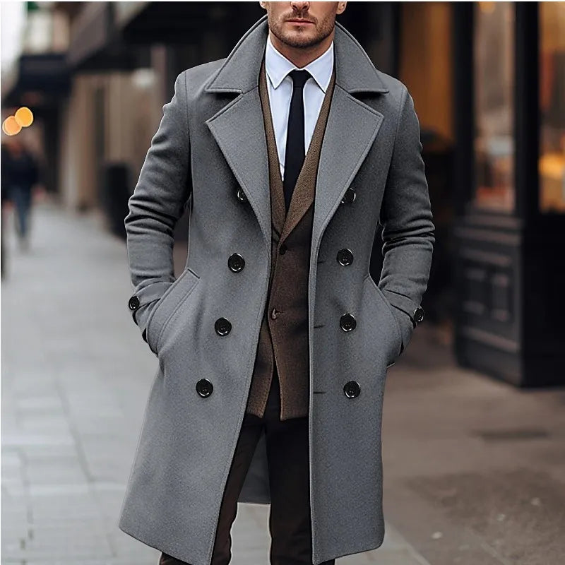 Men's Wool Overcoat – Double Breasted