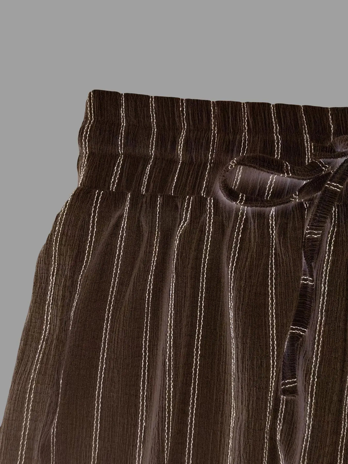 Women's Belted Striped Trousers