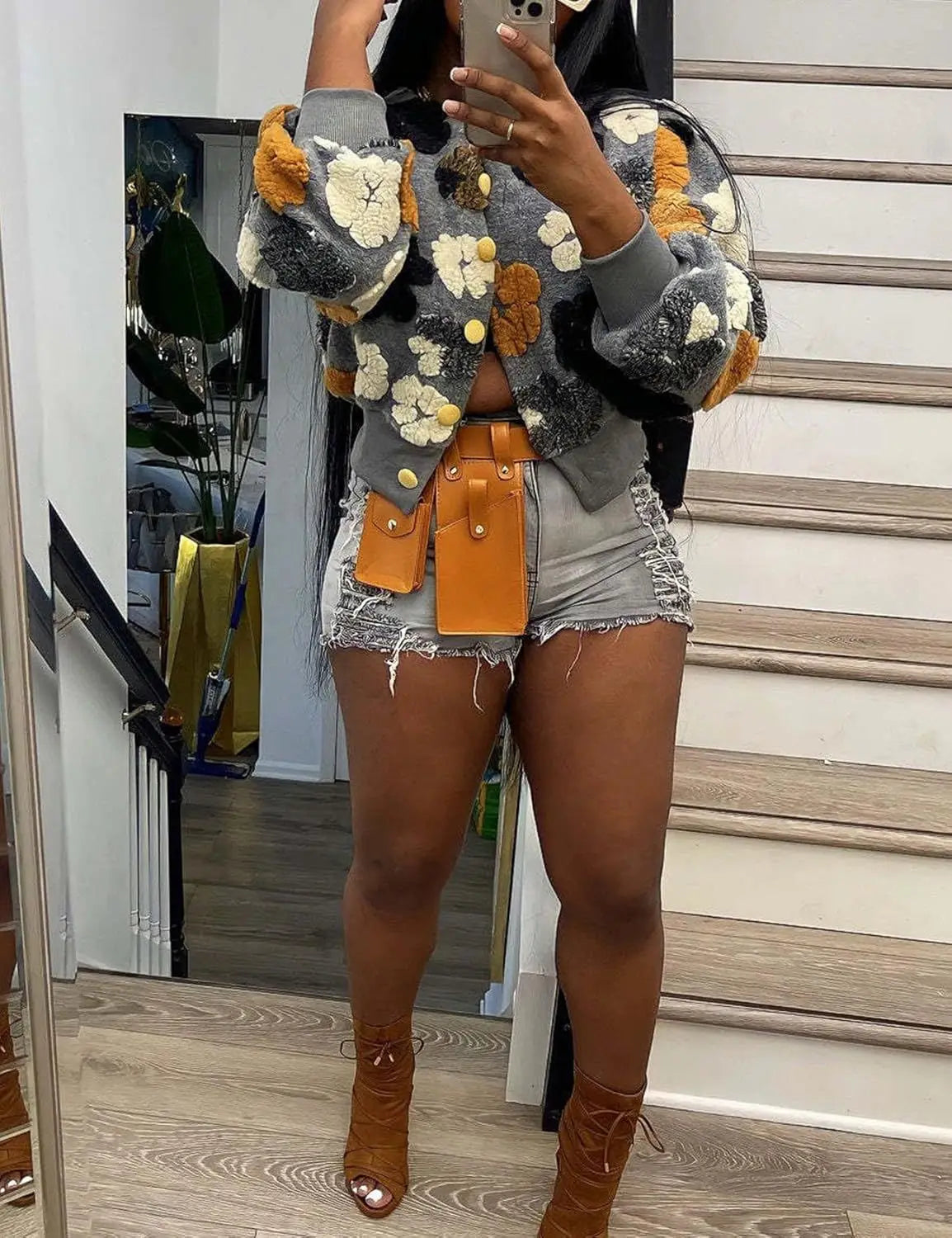 Women's Short Jacquard Jacket