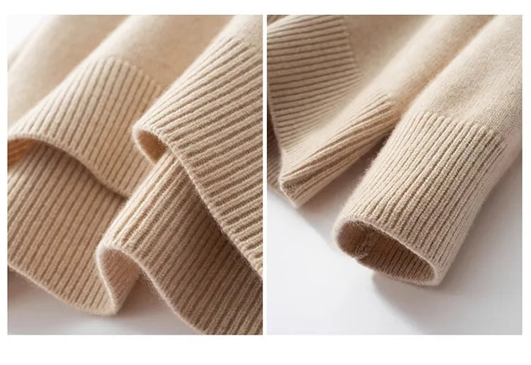 Women's Cashmere Blend High Neck Knit