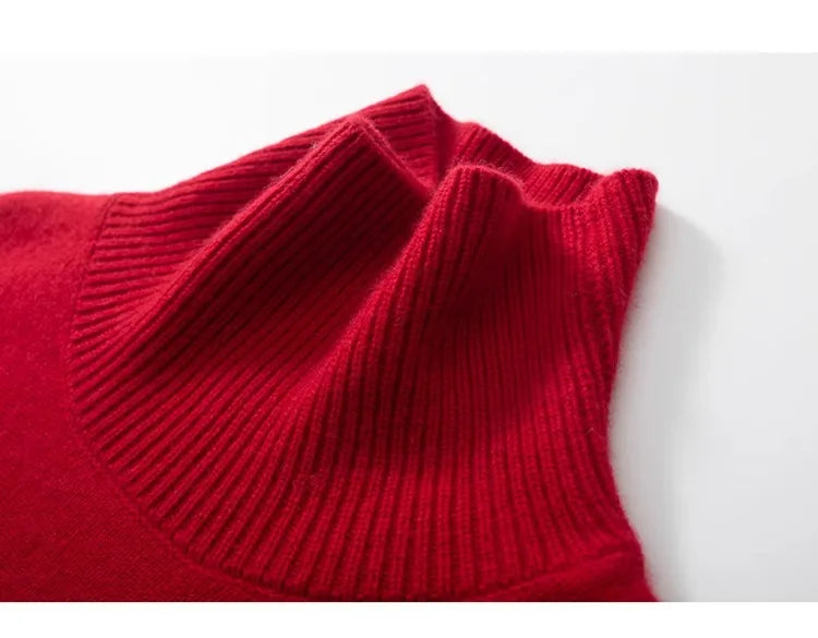 Women's Cashmere Blend High Neck Knit