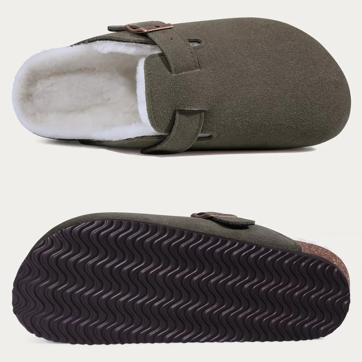 The Canonbury Men's Fleece Lined Buckle Winter Clogs