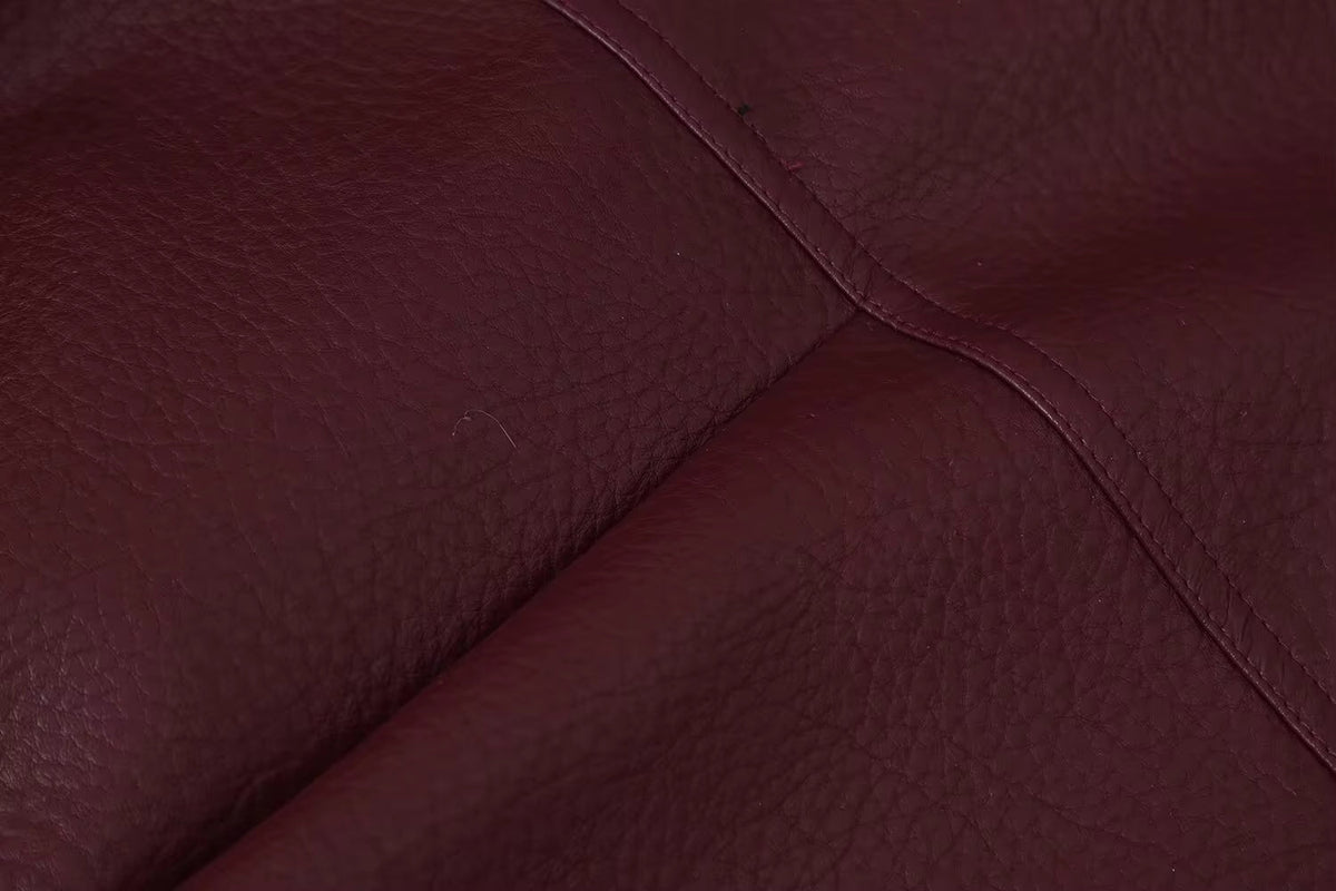 Women's Faux Fur Collar Jacket – Oversized Wine Red Coat