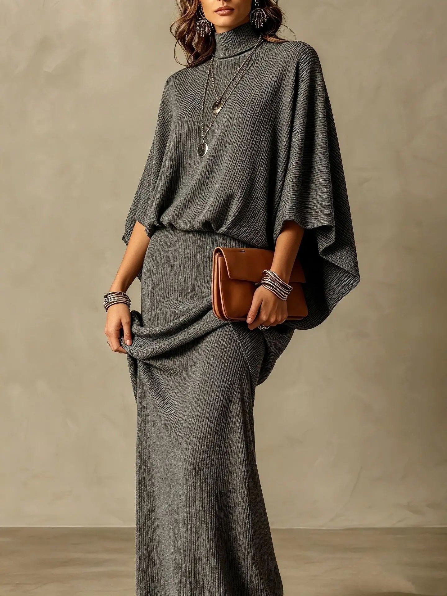 Women's Ribbed Knit Skirt Set