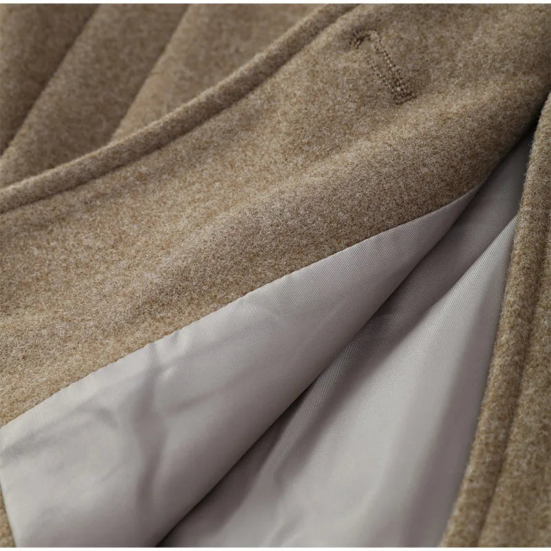 Women's Wool Jacket with Pleats