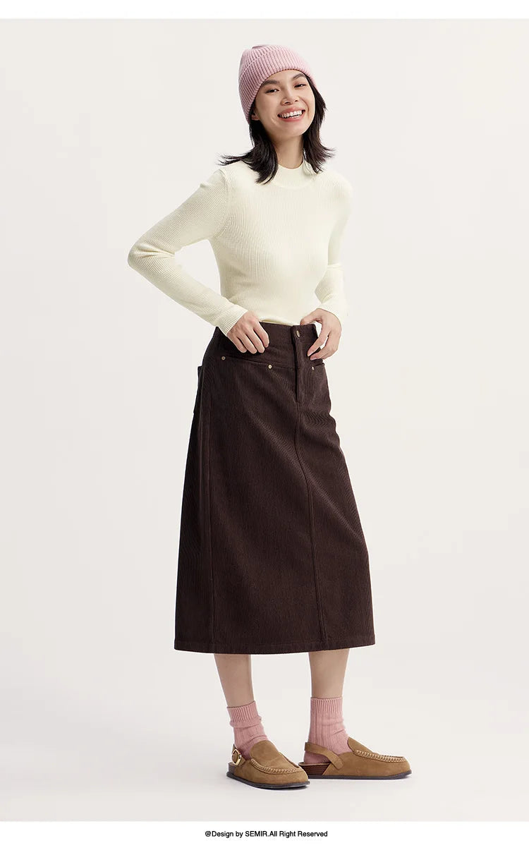 Women's Wool Semi High Neck Knit