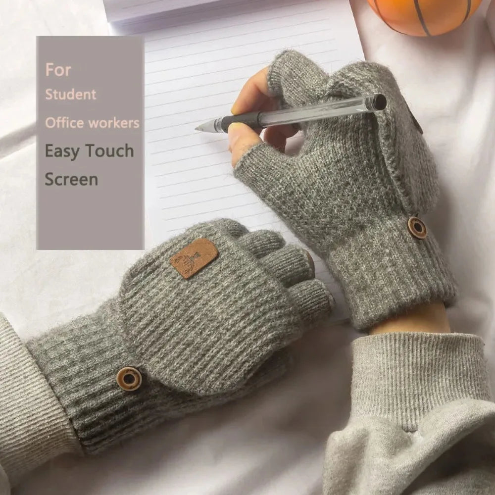 Women's Fingerless Knit Gloves