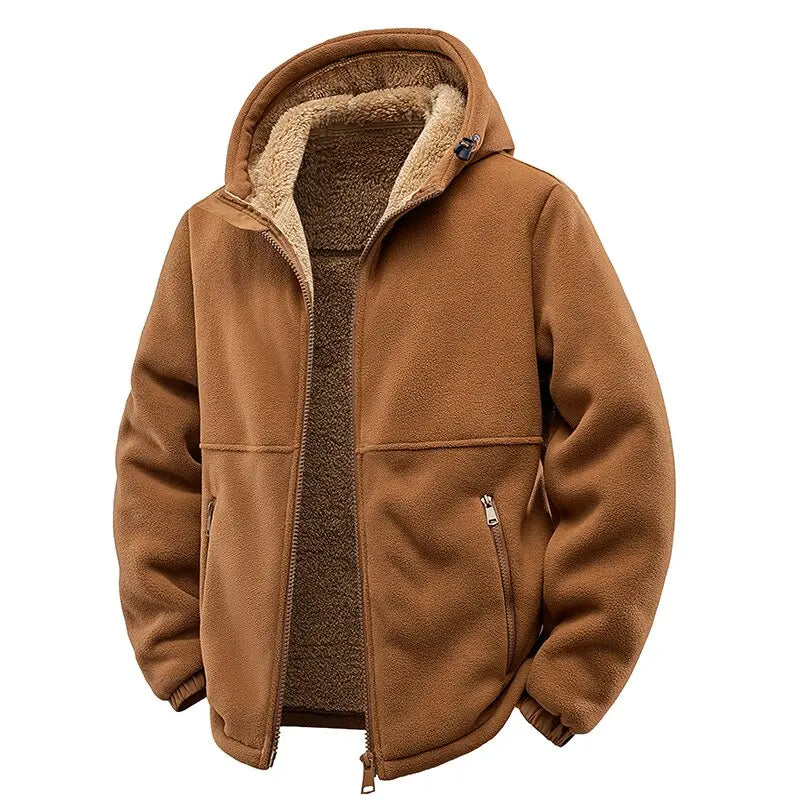 Men's Hooded Wool Coat – Warm Lined