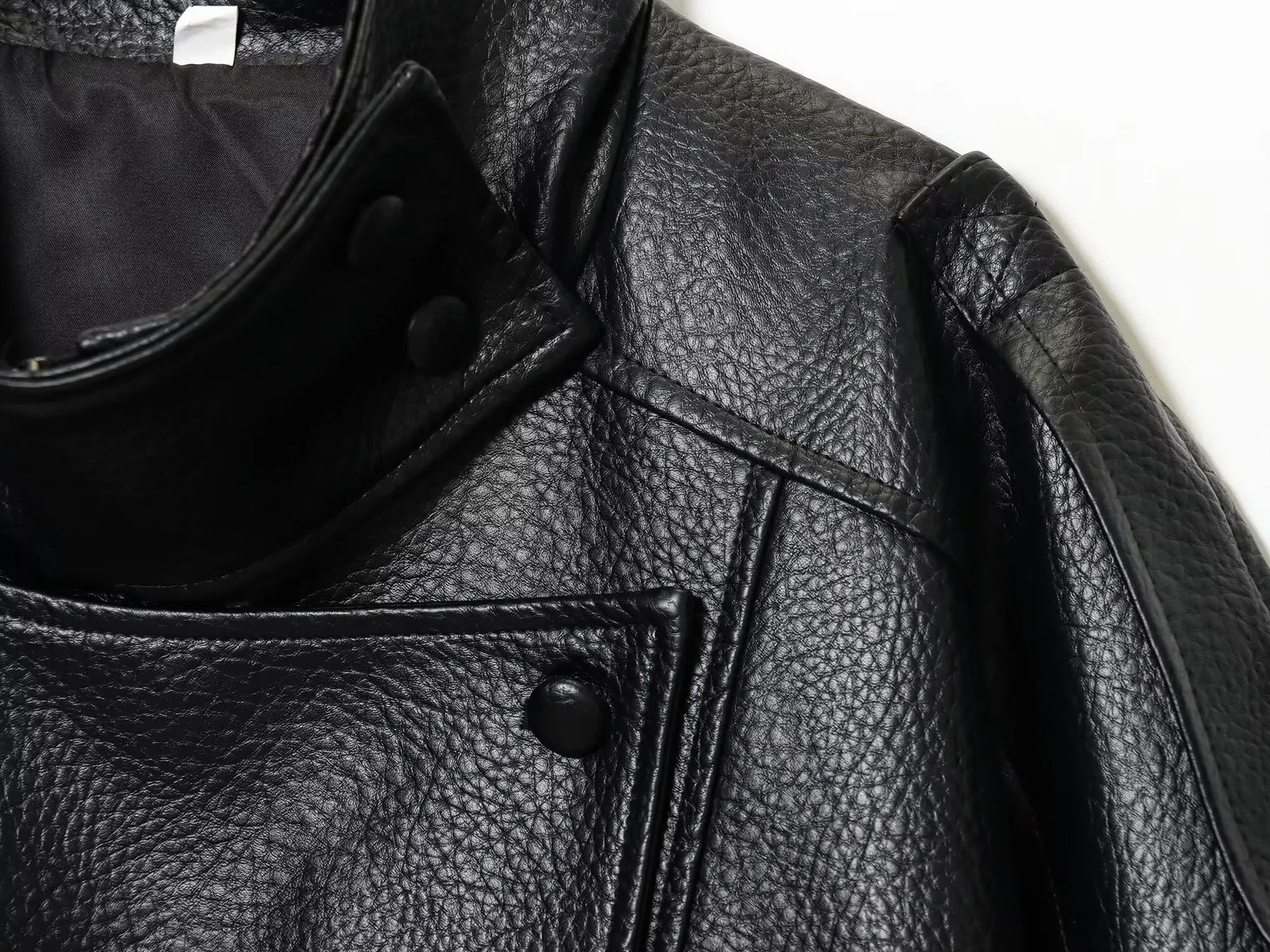 Women's Black Faux Leather Jacket