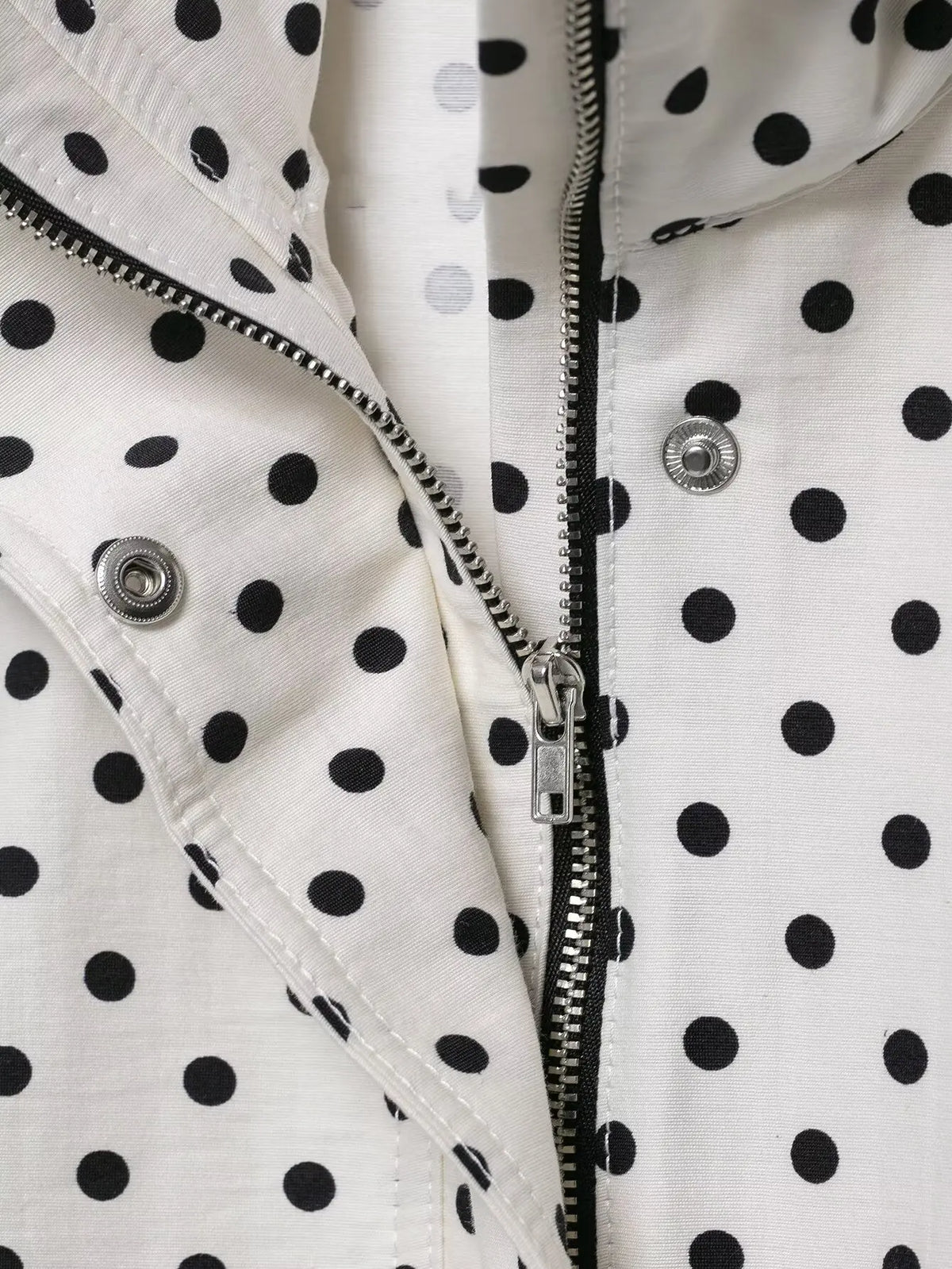 Women's Polka Dot Turtleneck Coat
