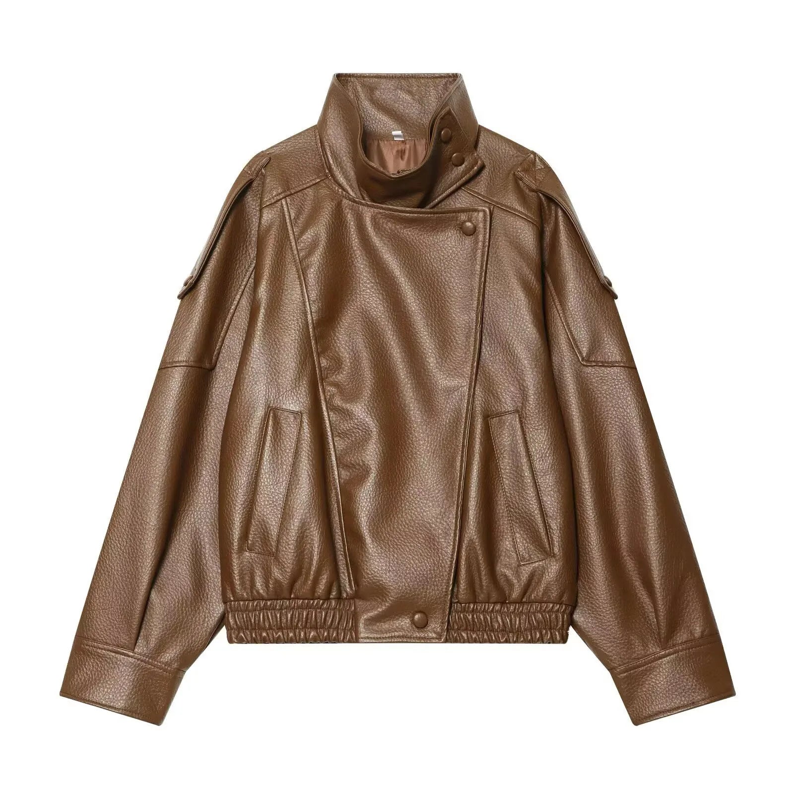 Women's Black Faux Leather Jacket