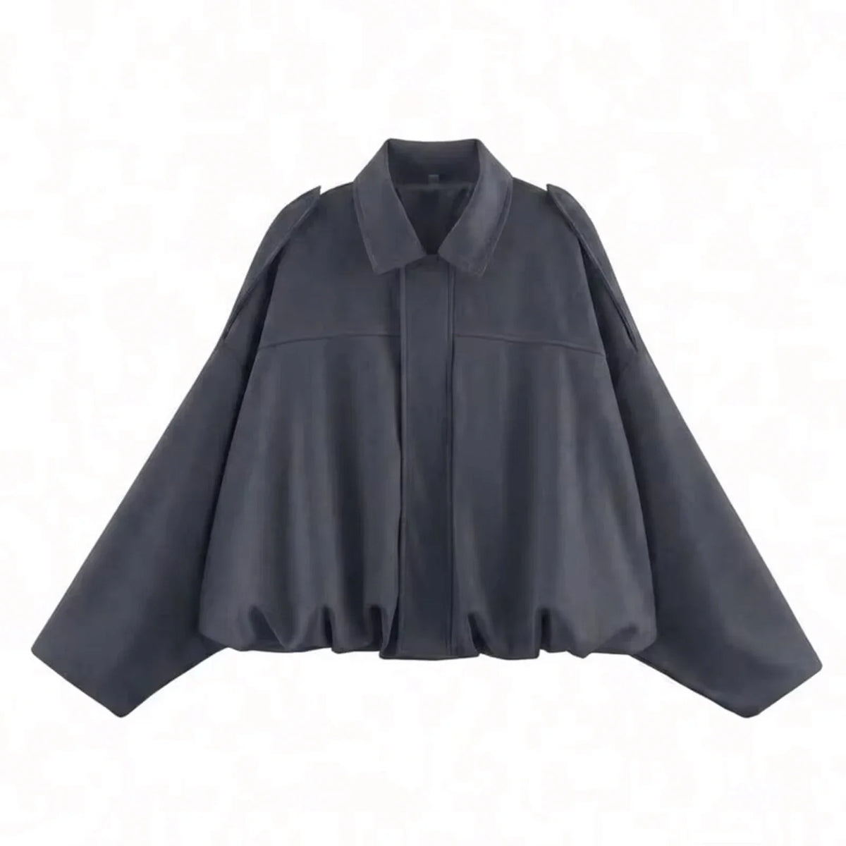Women's Batwing Suede Texture Coat