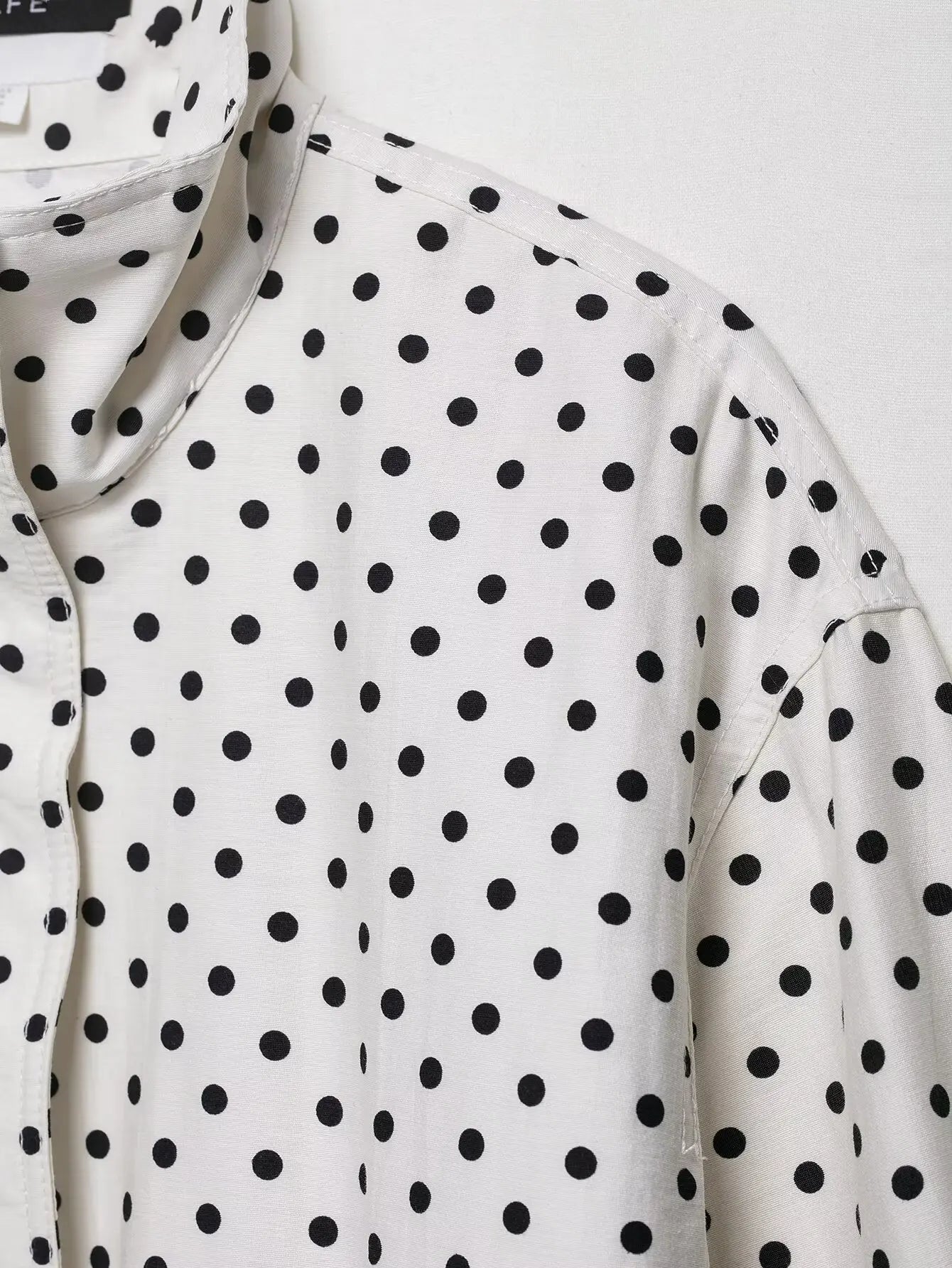 Women's Polka Dot Turtleneck Coat