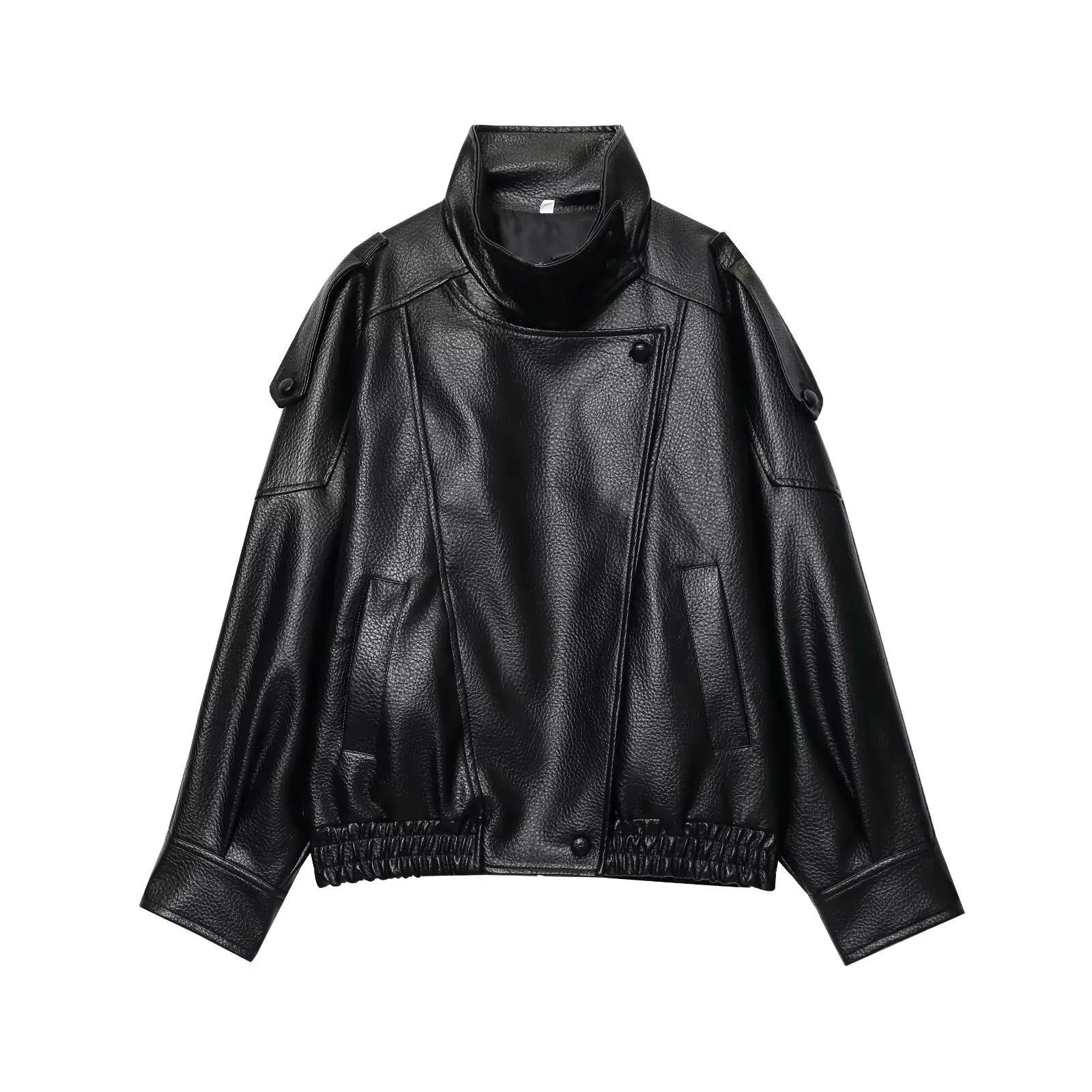 Women's Black Faux Leather Jacket