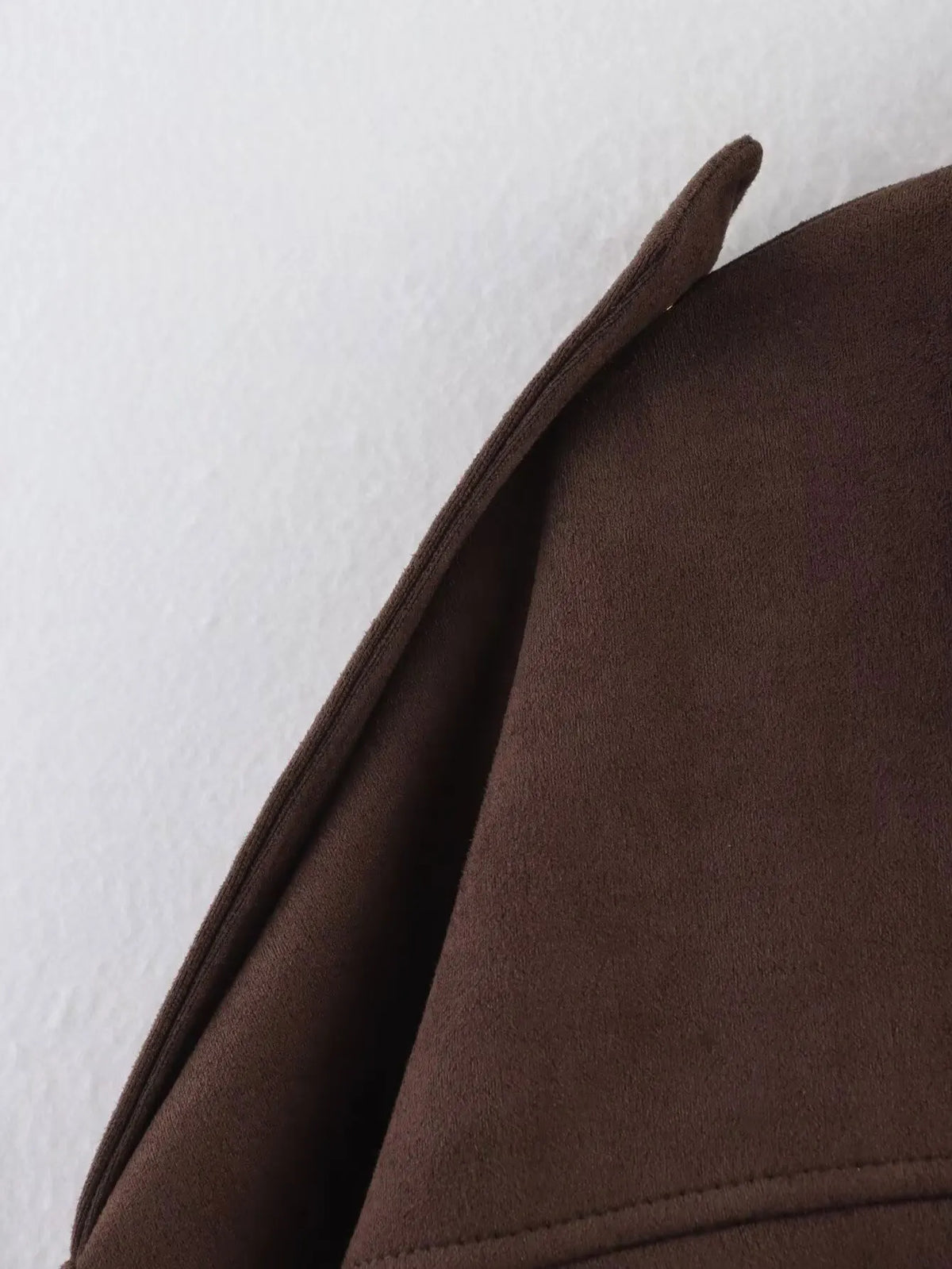 Women's Batwing Suede Texture Coat