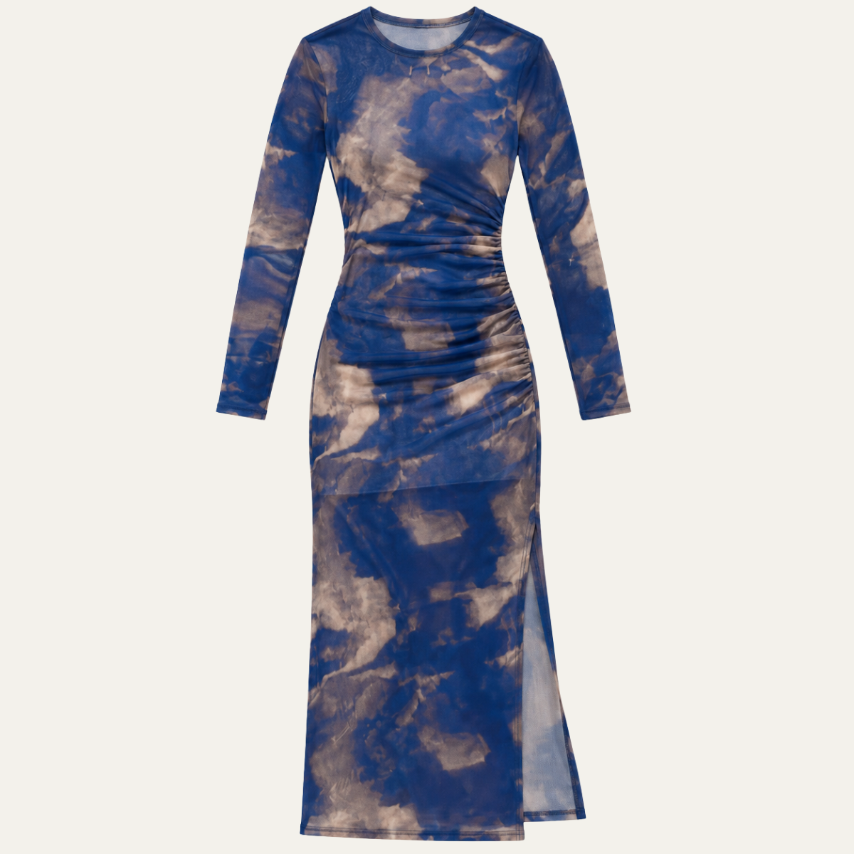 Women's Mesh Print Midi Dress