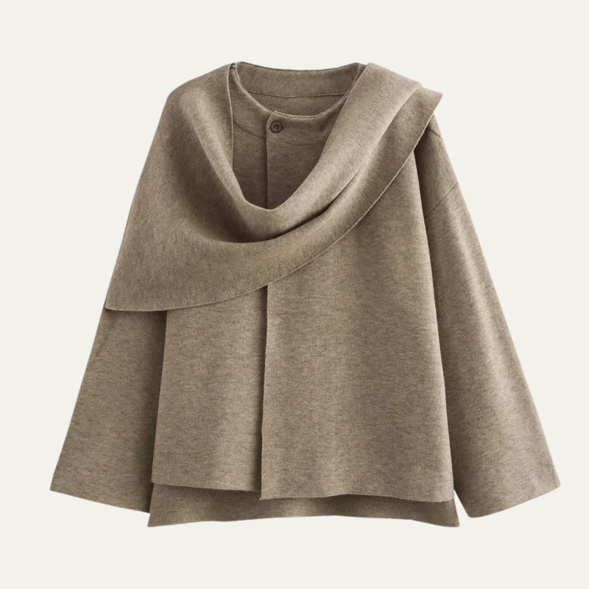 Women's Parka with Attached Scarf