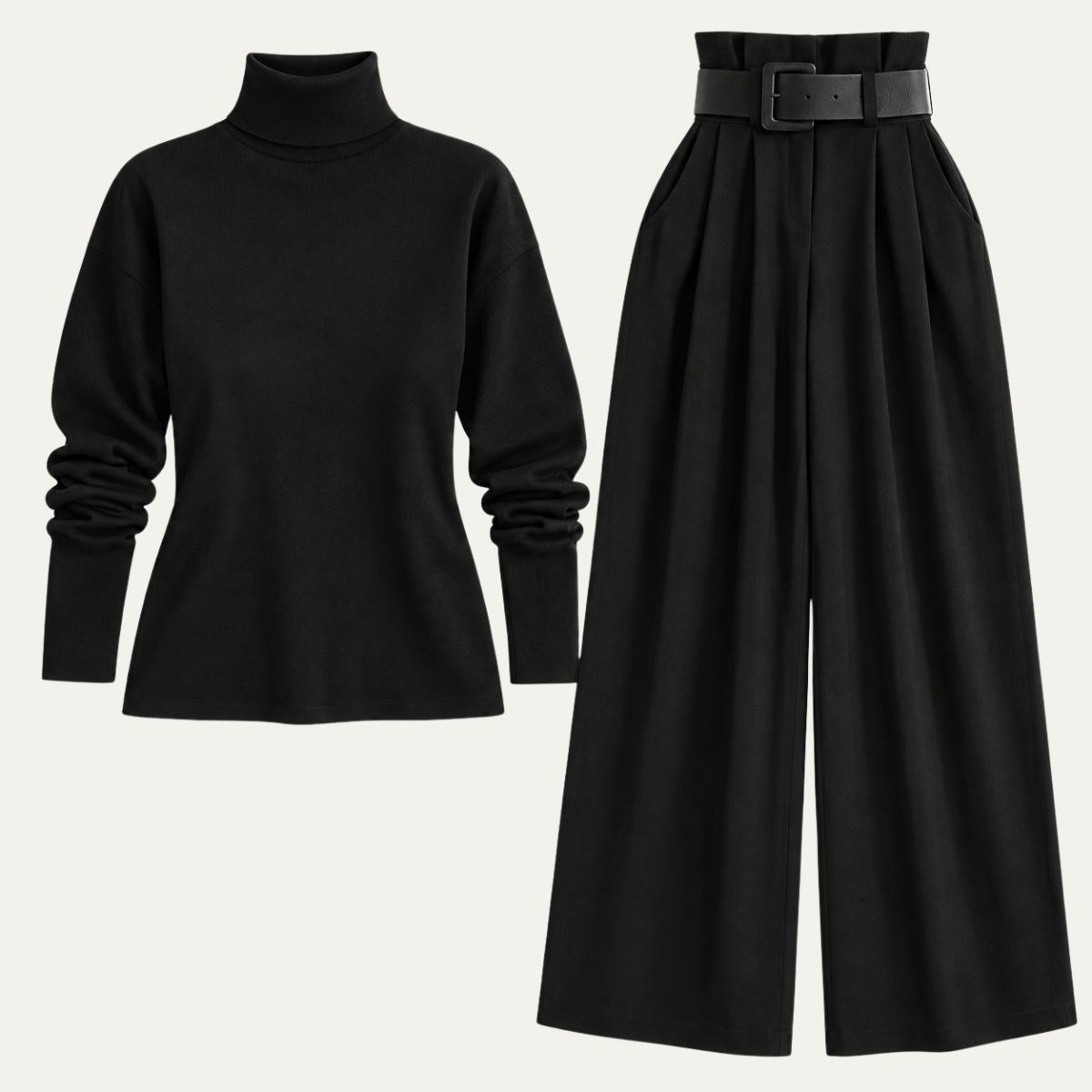 Women's Turtleneck and Skirt Two Piece