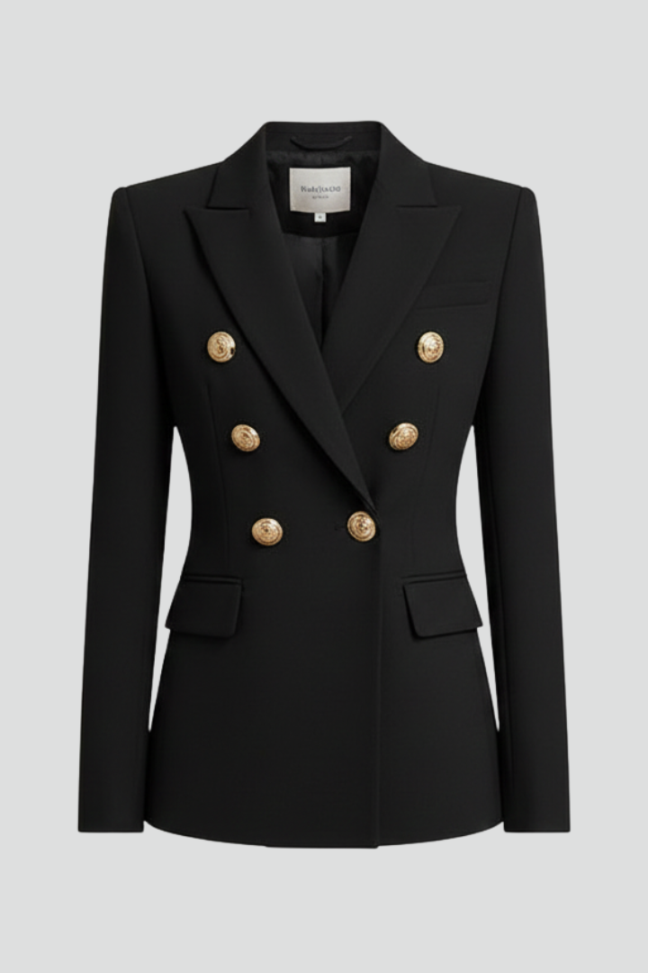 Women's Bold Blazer with Metal Buttons