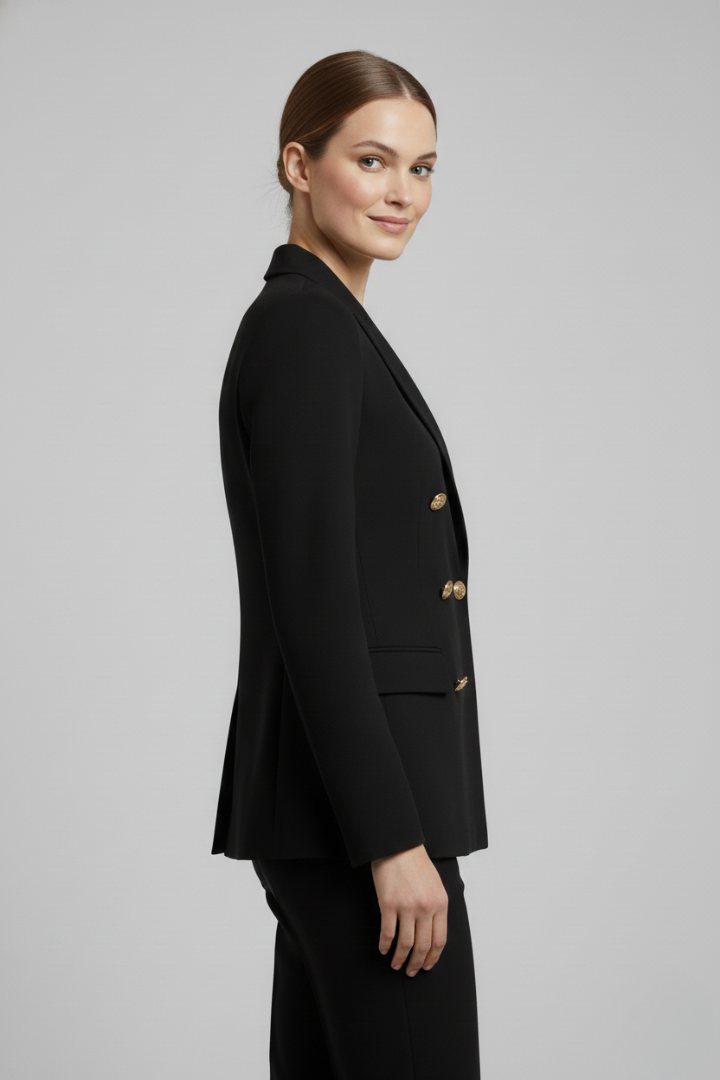 Women's Bold Blazer with Metal Buttons