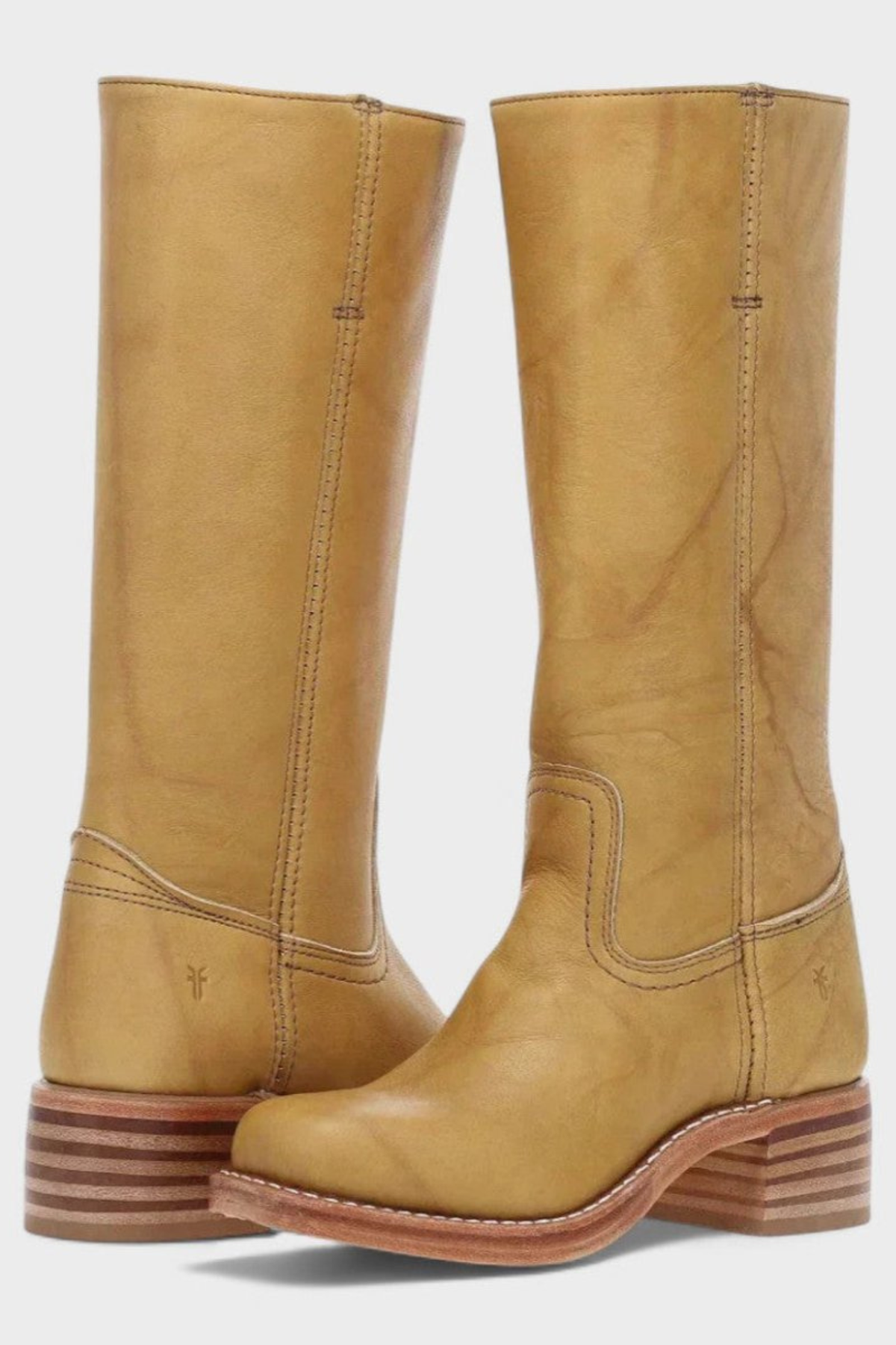 Women's Knee High Leather Riding Boots with Low Heel