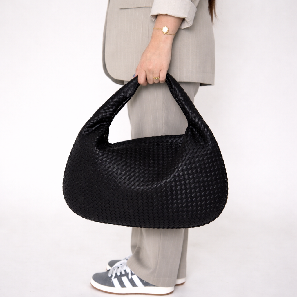 Woven Tote Bag – Paris Style Shoulder Bag for Women