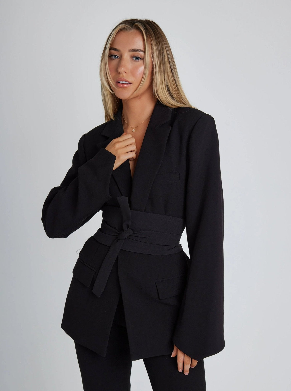 Women's Blazer with Tie Fastening