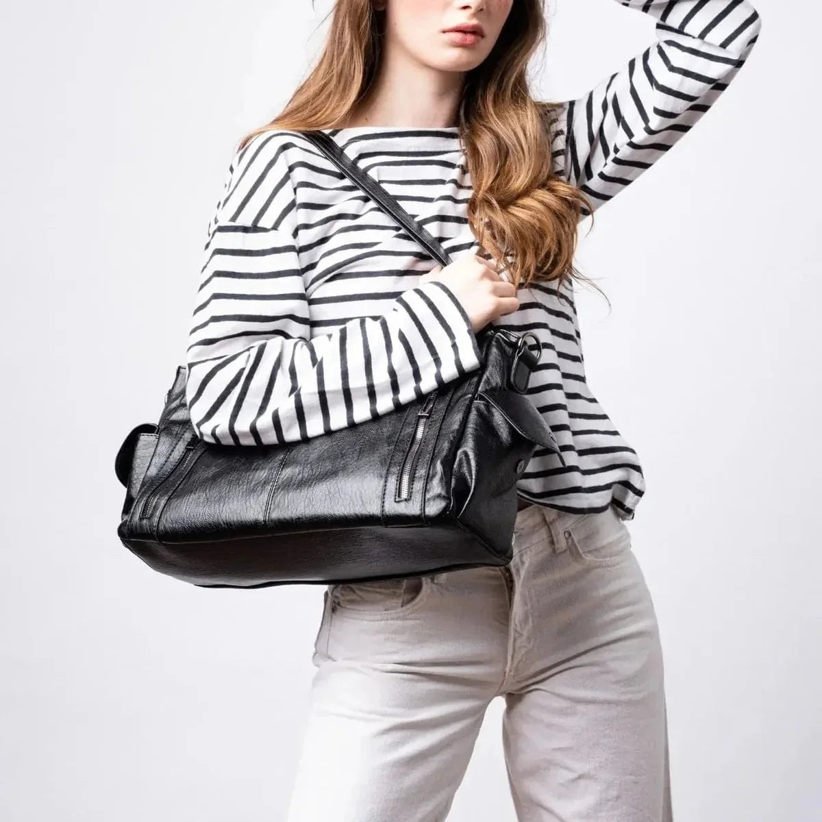Large Tote Bag – Roomy Vegan Leather Shoulder Bag for Women
