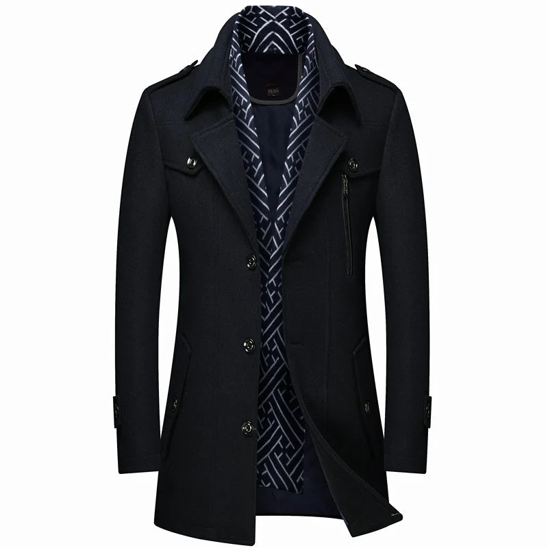 The Blackheath Men's Mid Length Wool Blend Overcoat